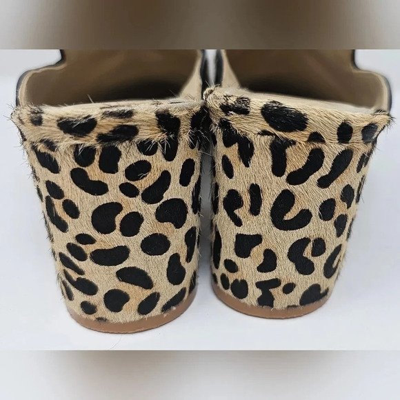 Shoes Of Prey Cow Fur Slip On Mules Heels Size 8 - Picture 4 of 8